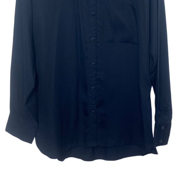 The Drop Relaxed Pocket Shirt Button Front Womens Large Blue New - Picture 4 of 10